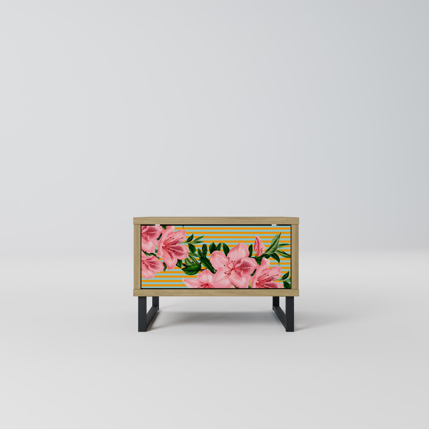 FRAGILE BEAUTY Nightstand in Oak Effect