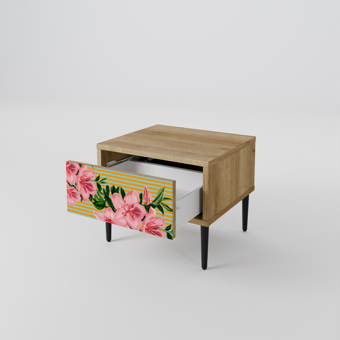 FRAGILE BEAUTY Nightstand in Oak Effect