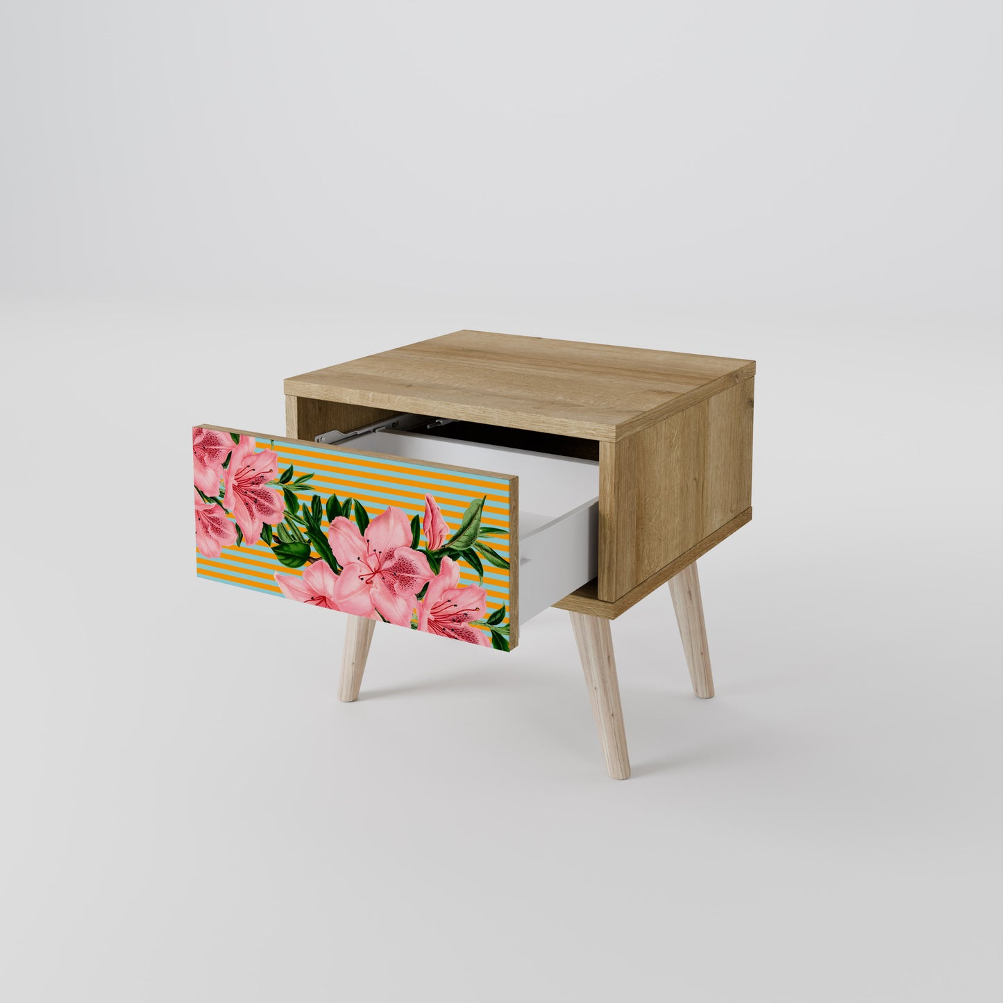 FRAGILE BEAUTY Nightstand in Oak Effect
