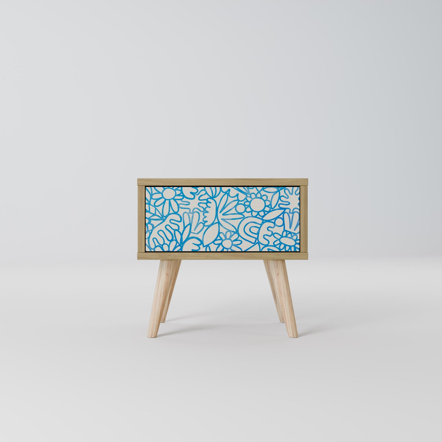 BLOOMY MORNING Nightstand in Oak Effect