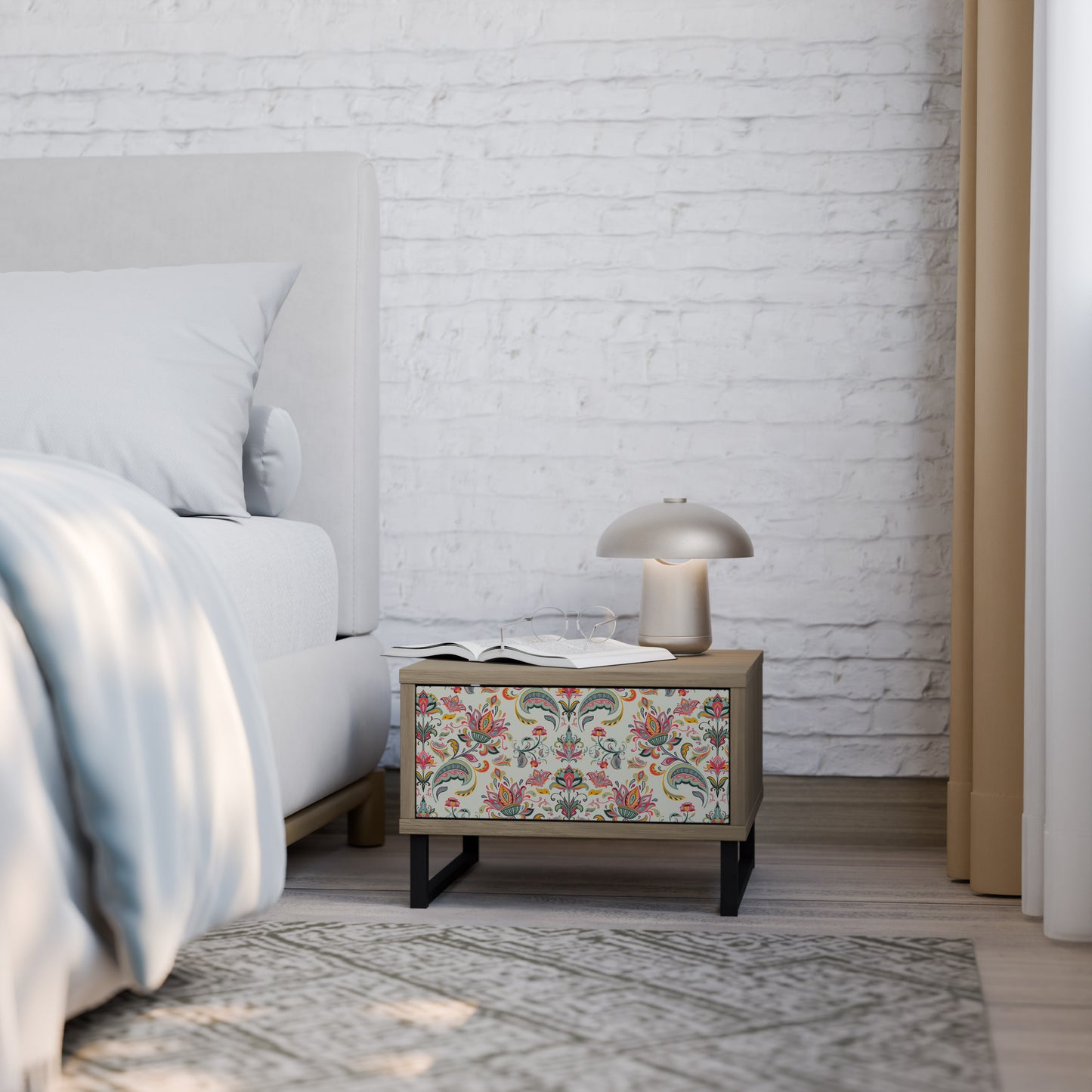 ORGANIC FOLKLORE Nightstand in Oak Effect
