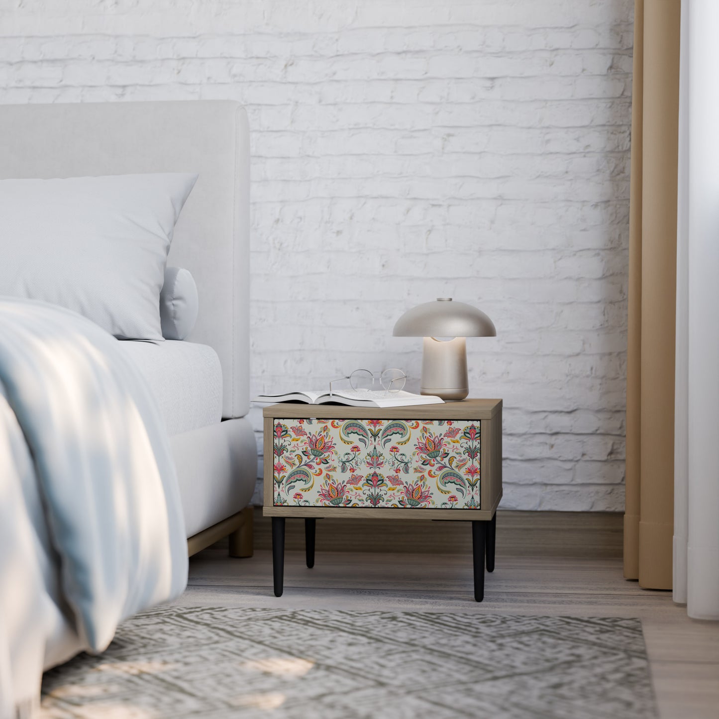 ORGANIC FOLKLORE Nightstand in Oak Effect