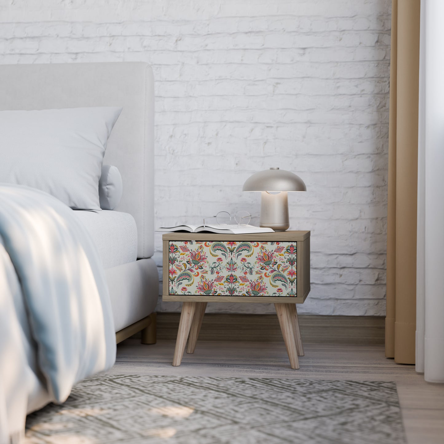 ORGANIC FOLKLORE Nightstand in Oak Effect