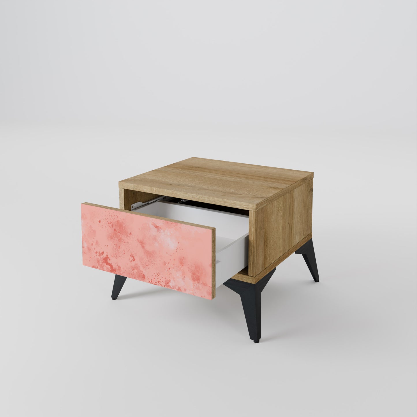 CRANE DANCE Nightstand in Oak Effect
