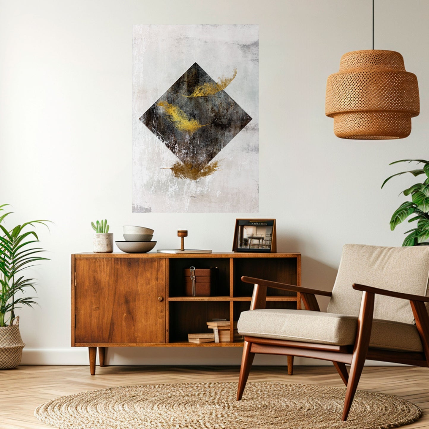 FALLING LIGHTNESS Peel and Stick Vertical Poster