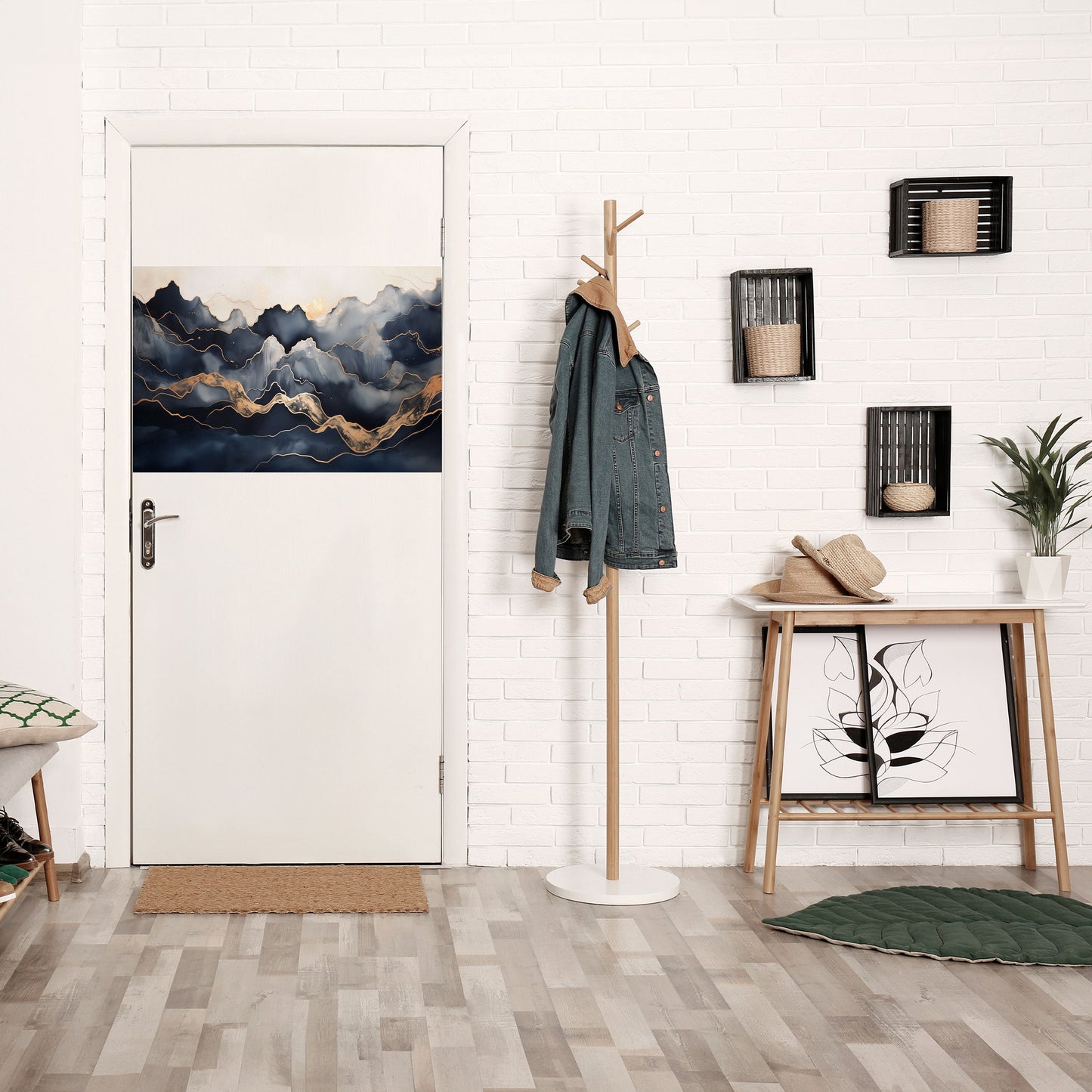 GYLLENE ALPINSKA LYCKA Horisontell Poster med självhäftande text