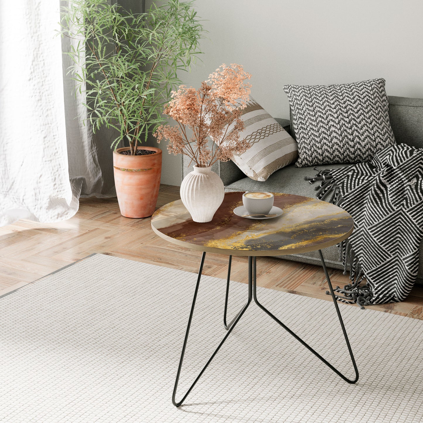 MARBLED ELEGANCE Stort soffbord