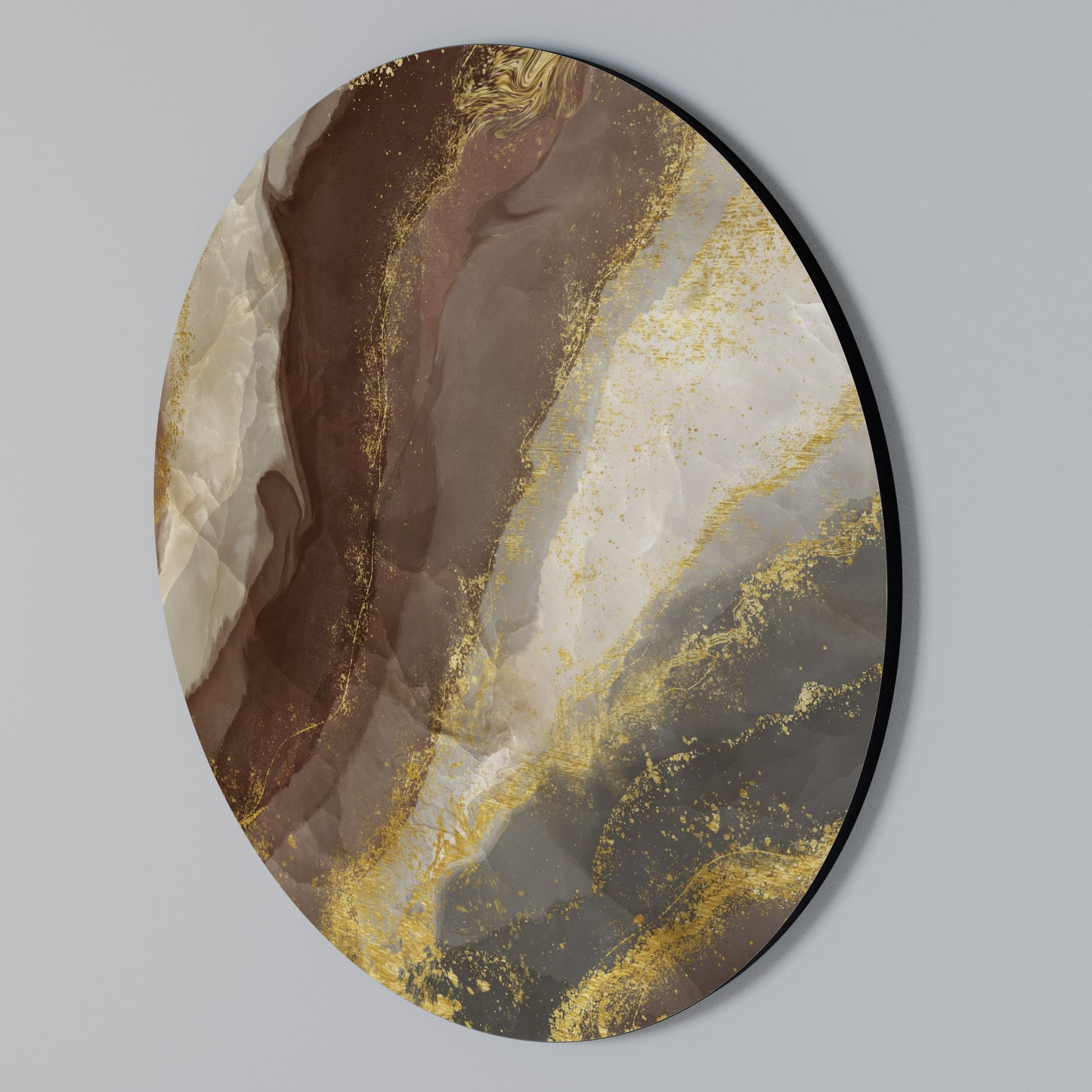MARBLED ELEGANCE Rund väggdekor