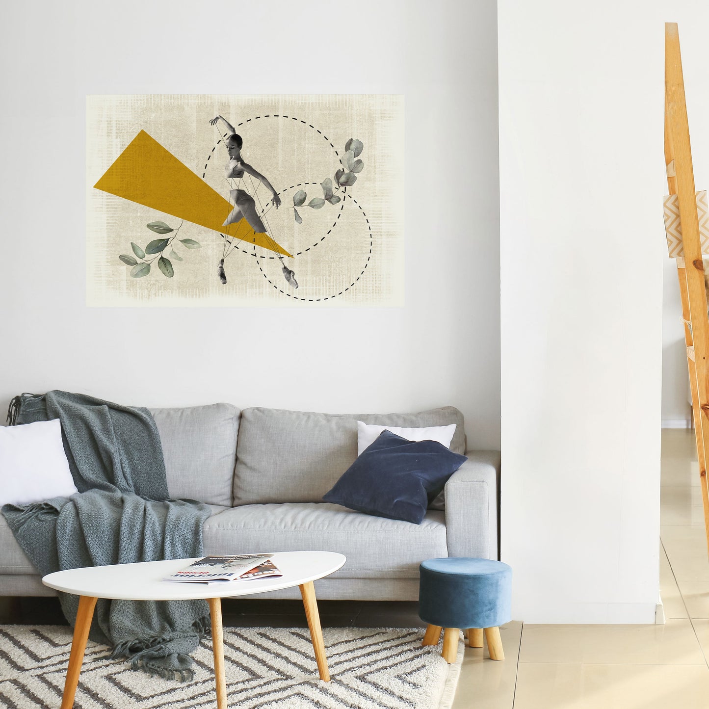TRIANGLE MOVEMENT horisontell affisch med självhäftande motiv