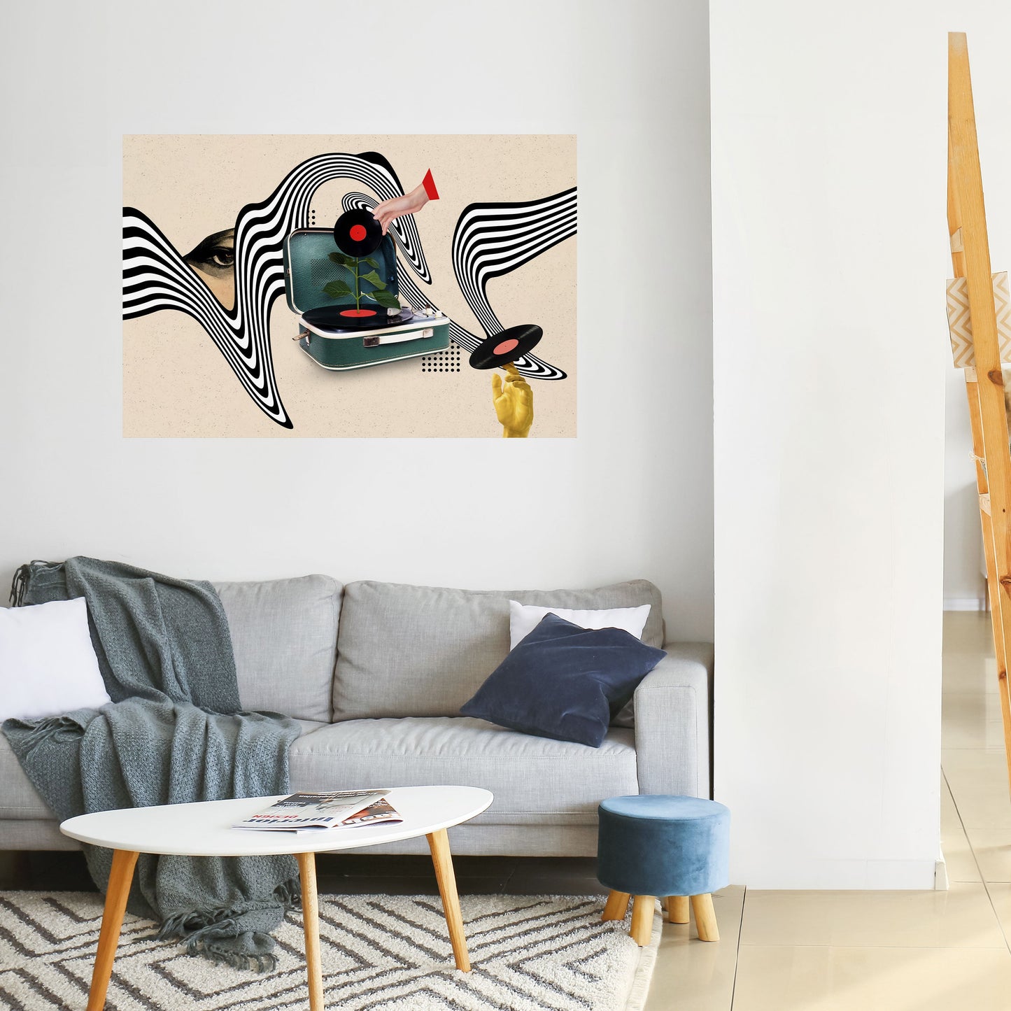 VINYLVARIATION Horisontell poster med självhäftande mönster