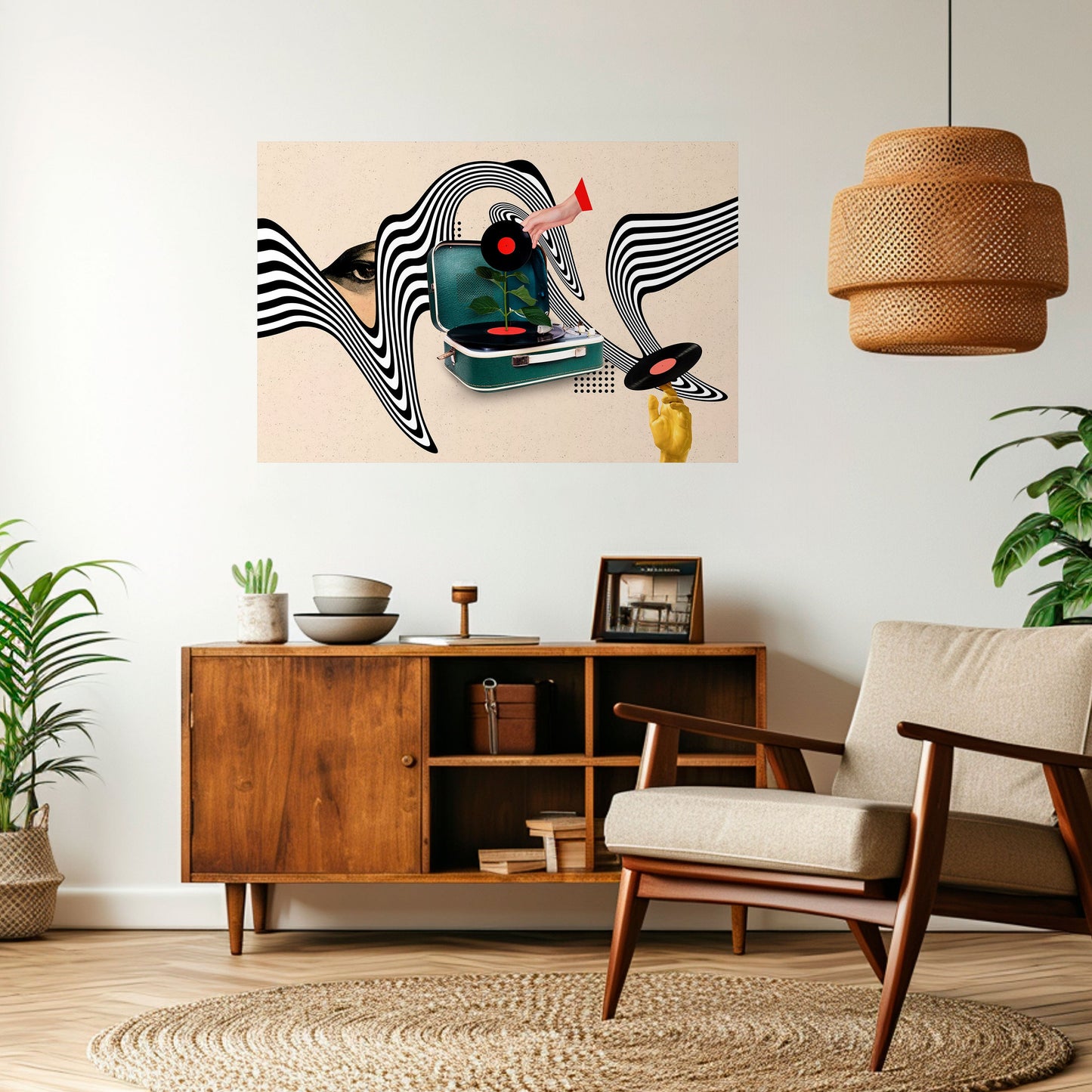 VINYLVARIATION Horisontell poster med självhäftande mönster