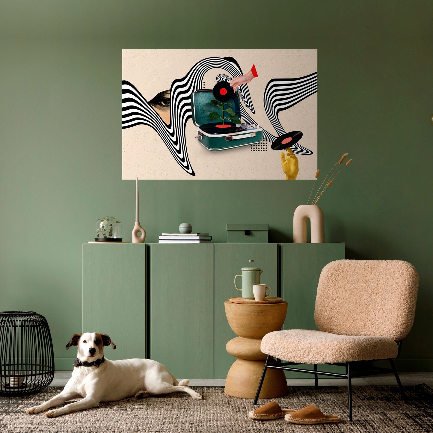 VINYLVARIATION Horisontell poster med självhäftande mönster