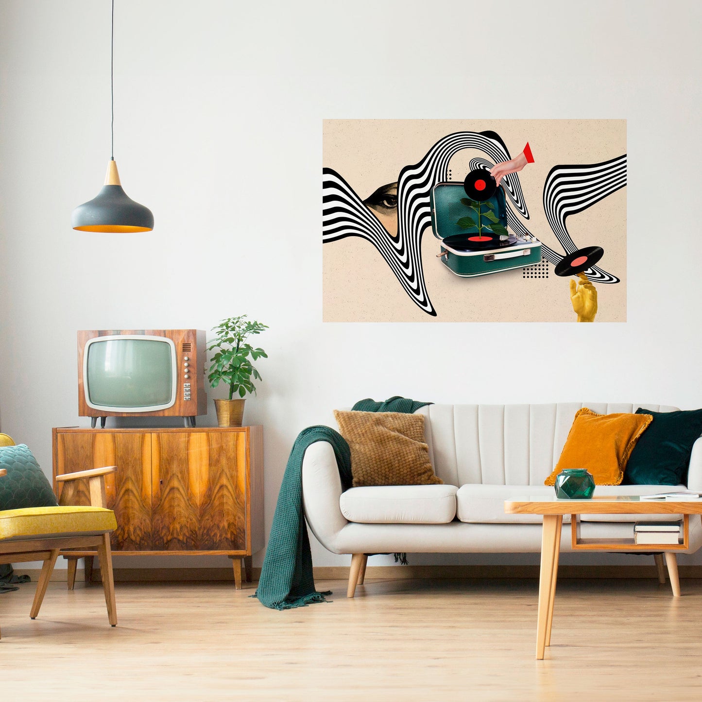 VINYLVARIATION Horisontell poster med självhäftande mönster