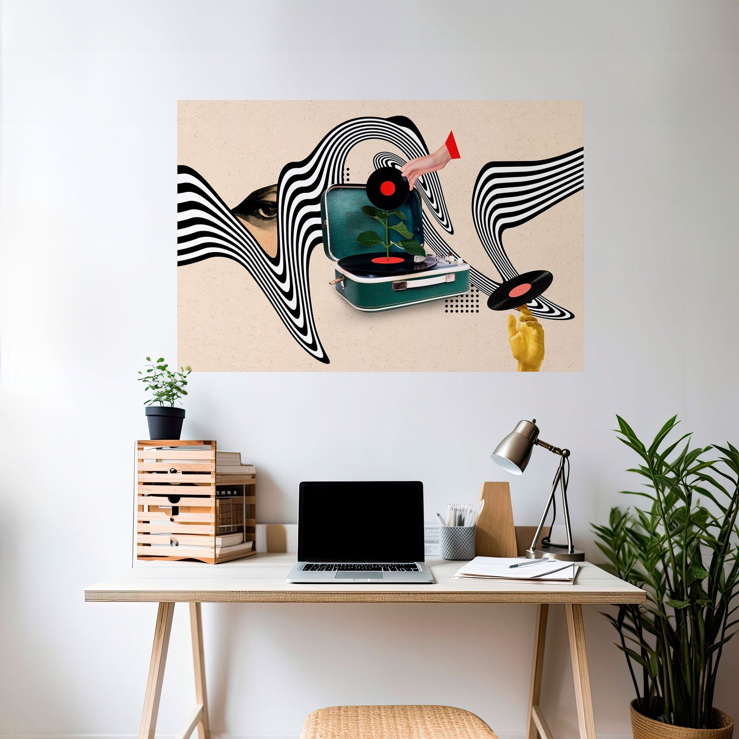 VINYLVARIATION Horisontell poster med självhäftande mönster