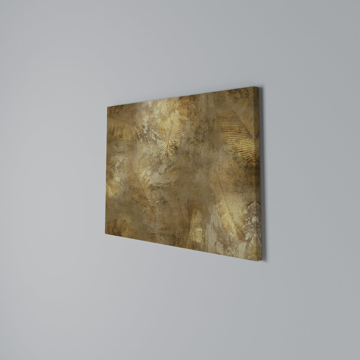 GILDED LEAF CASCADE Horizontal Canvas Print