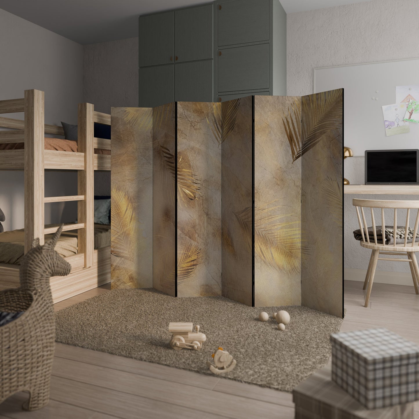 LEAVES OF SPLENDOR Decorative 6-Panel Room Divider