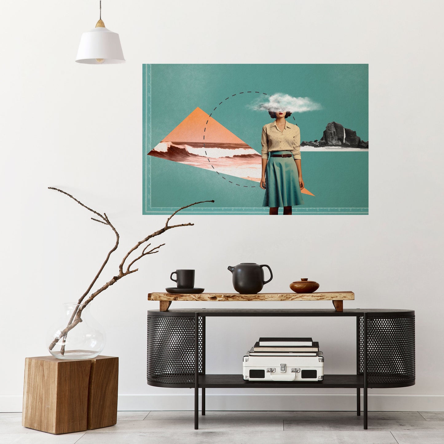 RETRO RESONANCE Peel and Stick Horizontal Poster