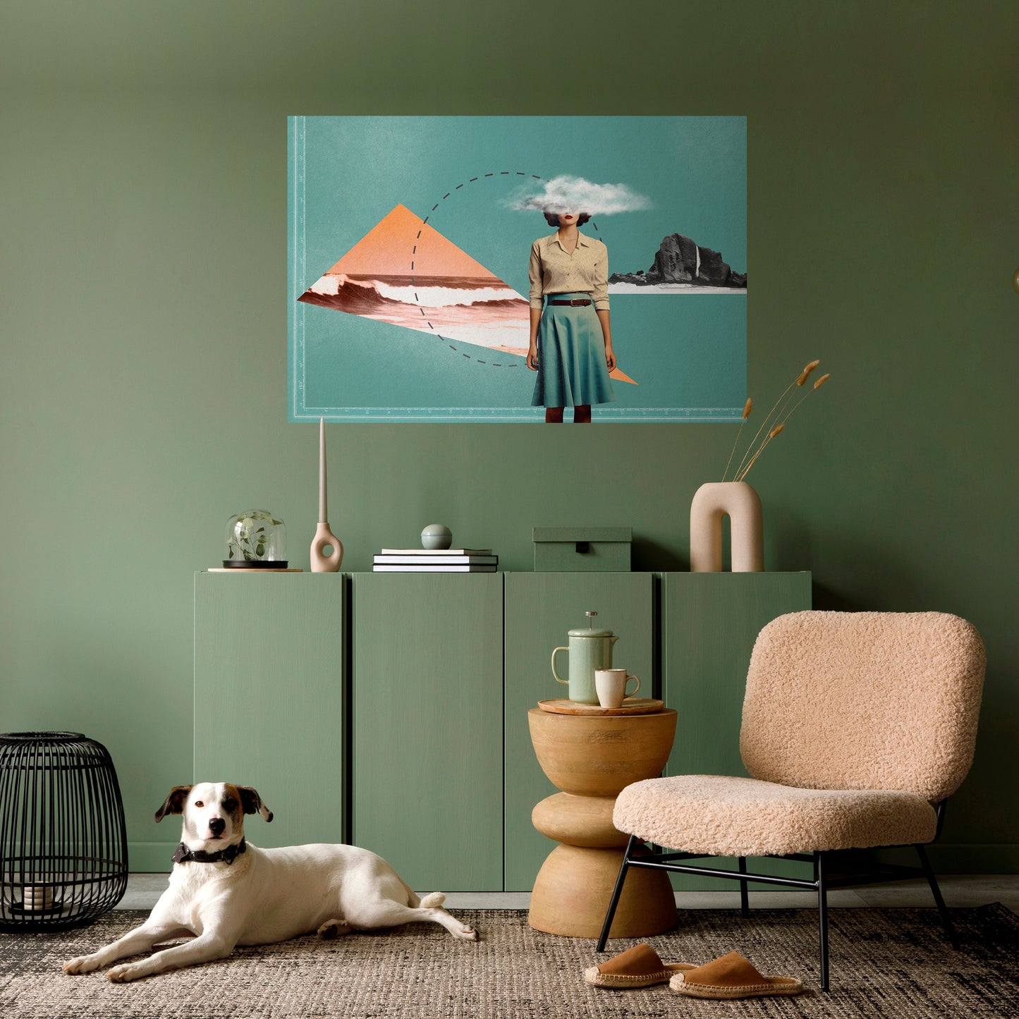 RETRO RESONANCE Peel and Stick Horizontal Poster