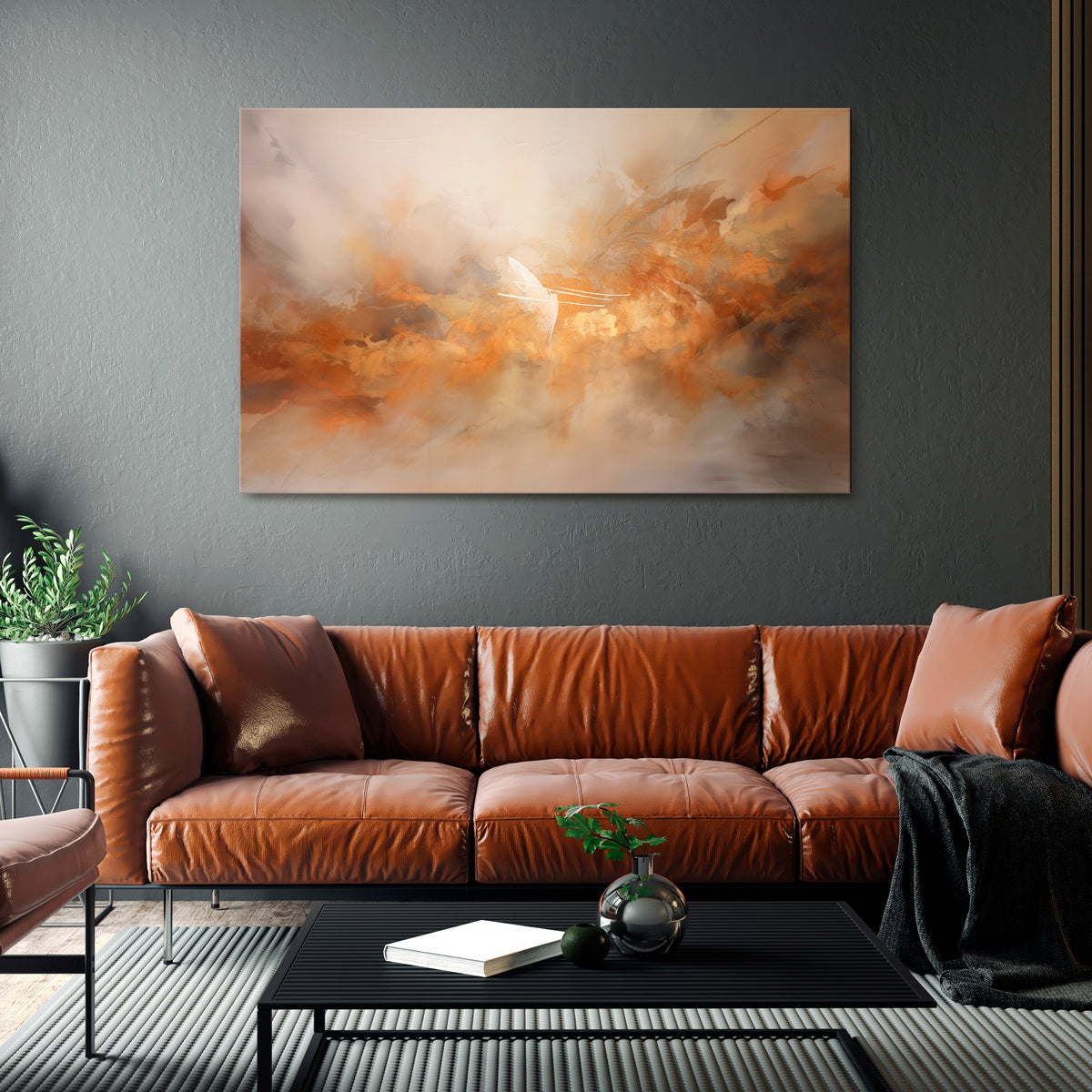 AMBER WHISPERS Horizontal Canvas Print