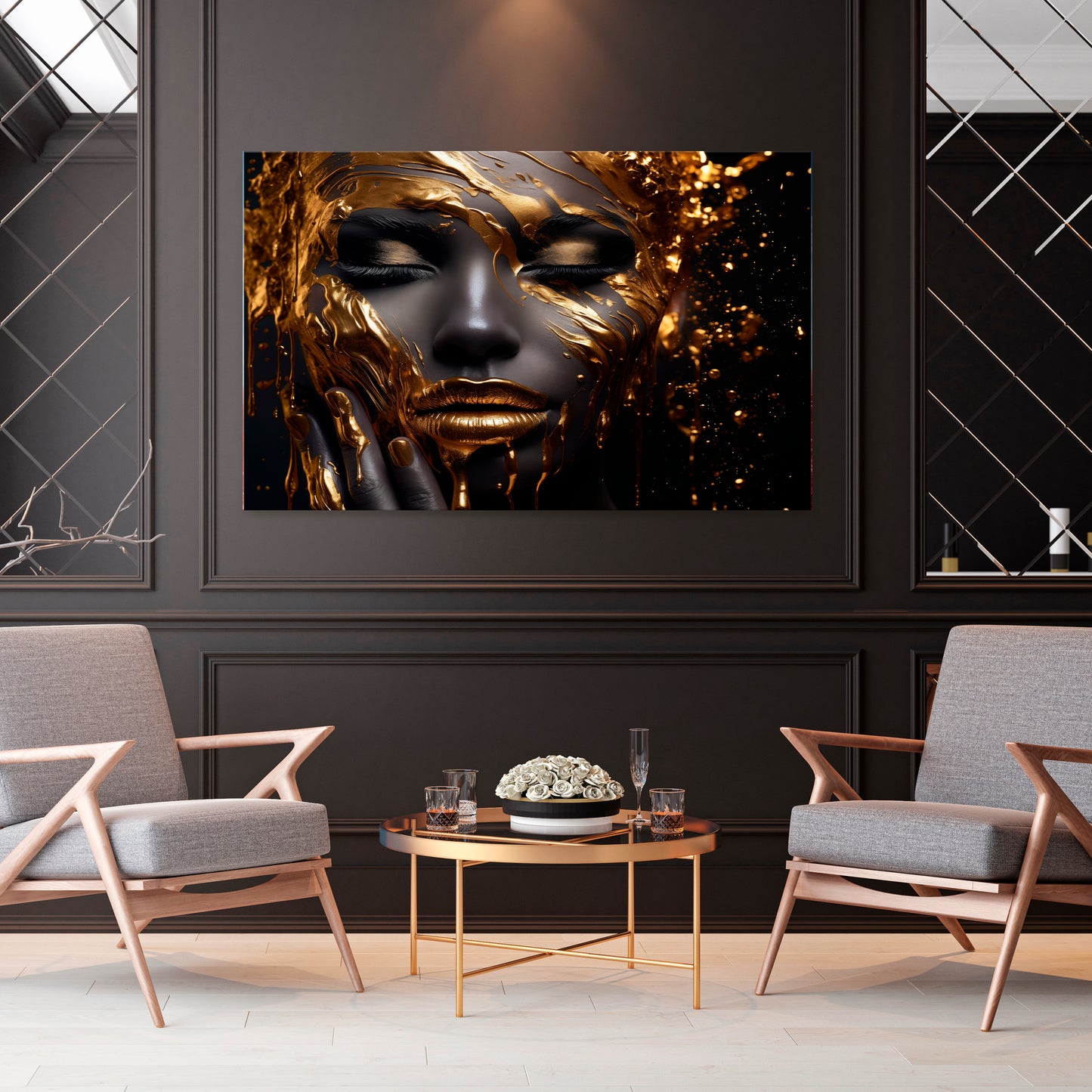 GOLDEN GODDESS Horizontal Canvas Print