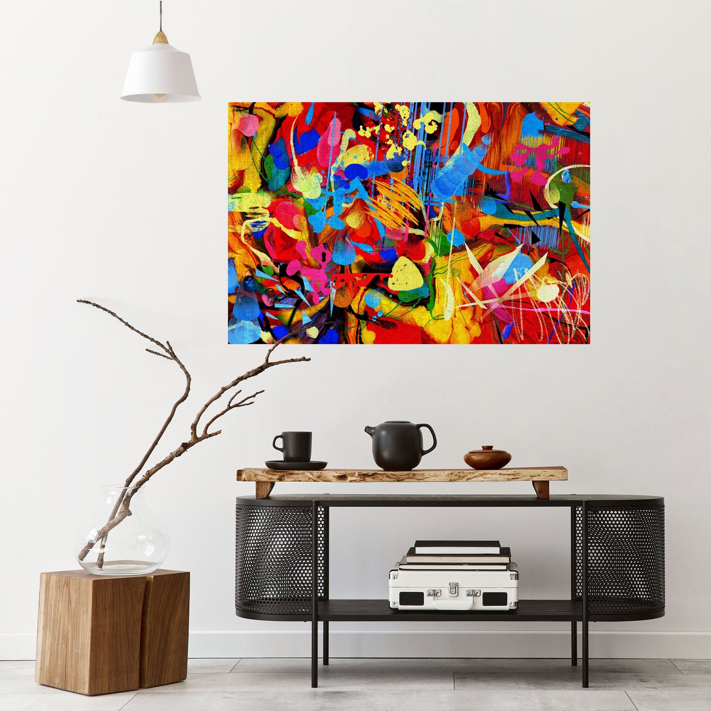 ABSTRACT RHAPSODY horisontell poster med självhäftande text