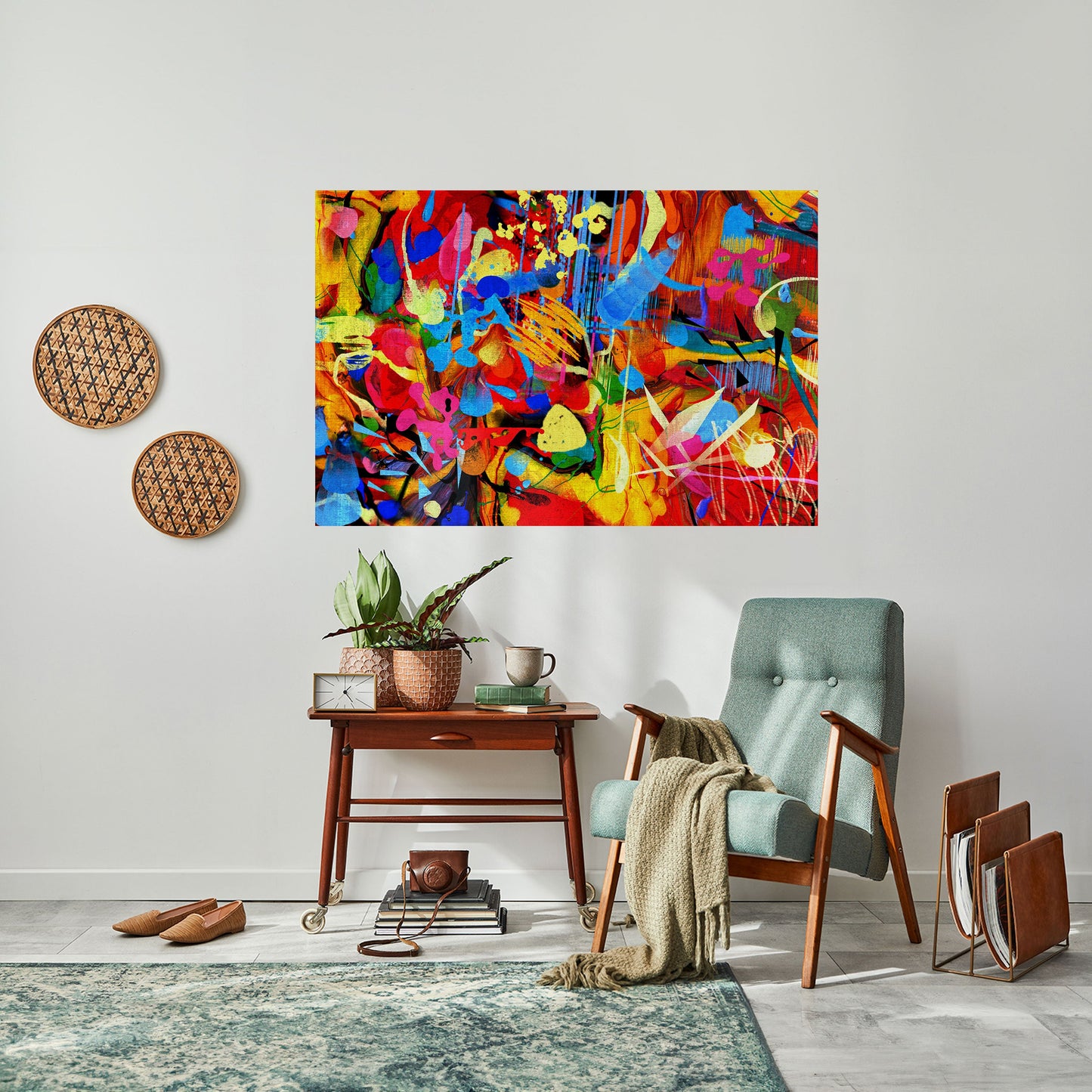 ABSTRACT RHAPSODY horisontell poster med självhäftande text