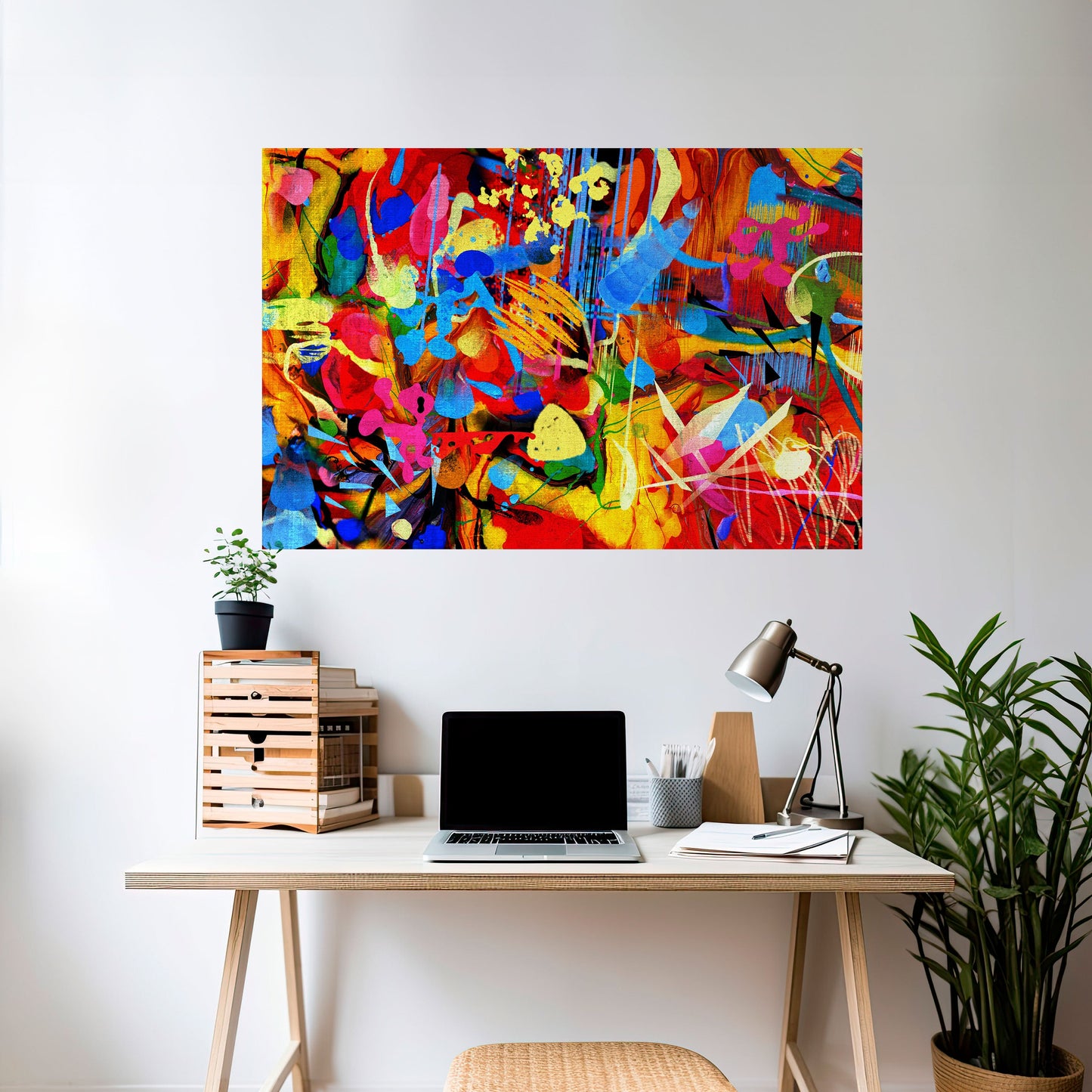 ABSTRACT RHAPSODY horisontell poster med självhäftande text