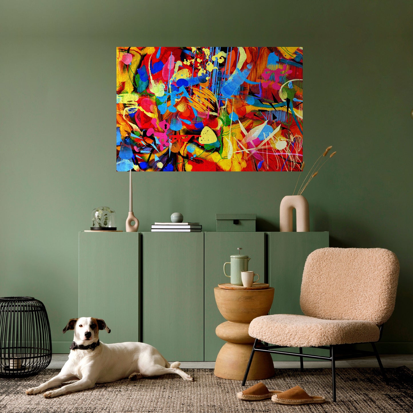 ABSTRACT RHAPSODY horisontell poster med självhäftande text
