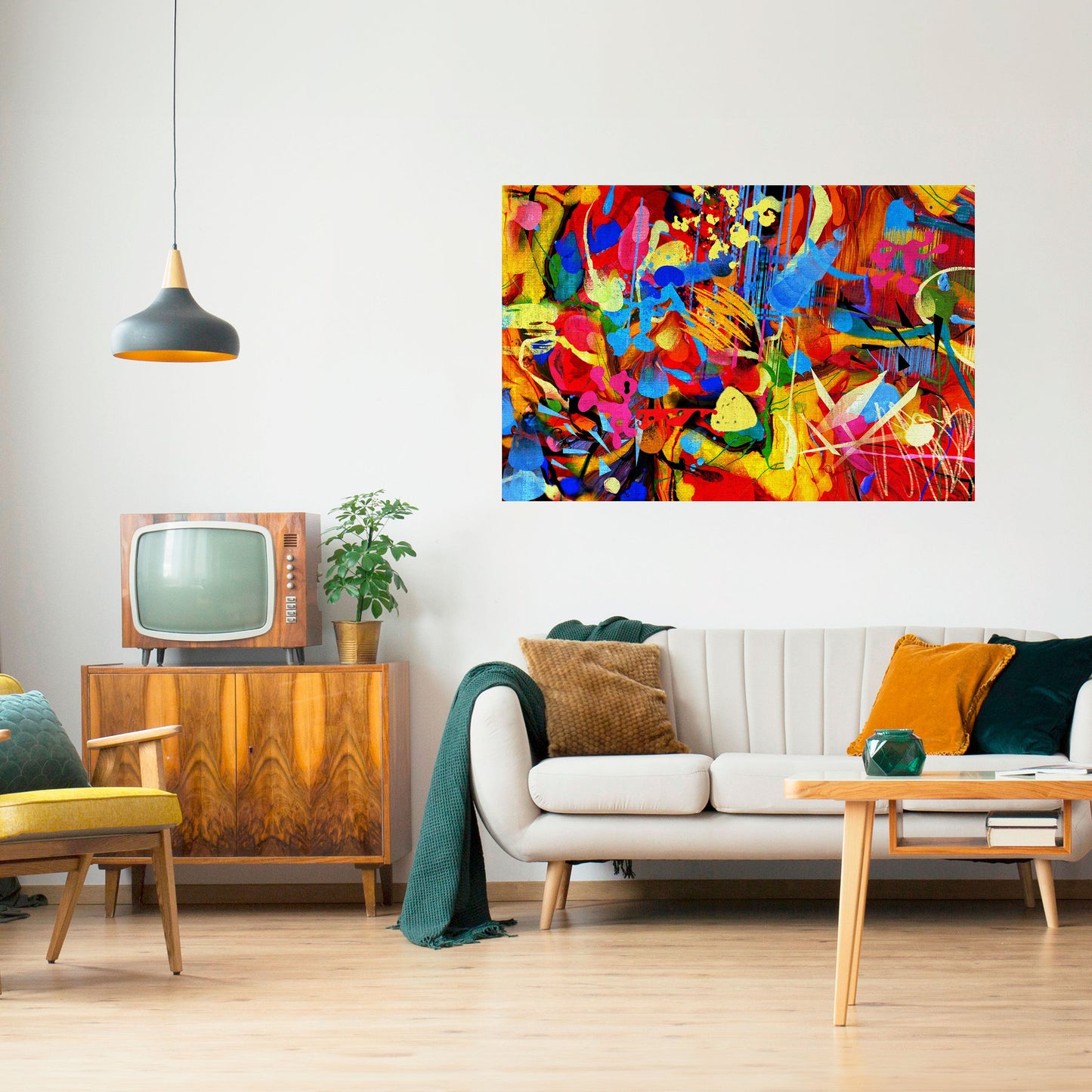 ABSTRACT RHAPSODY horisontell poster med självhäftande text