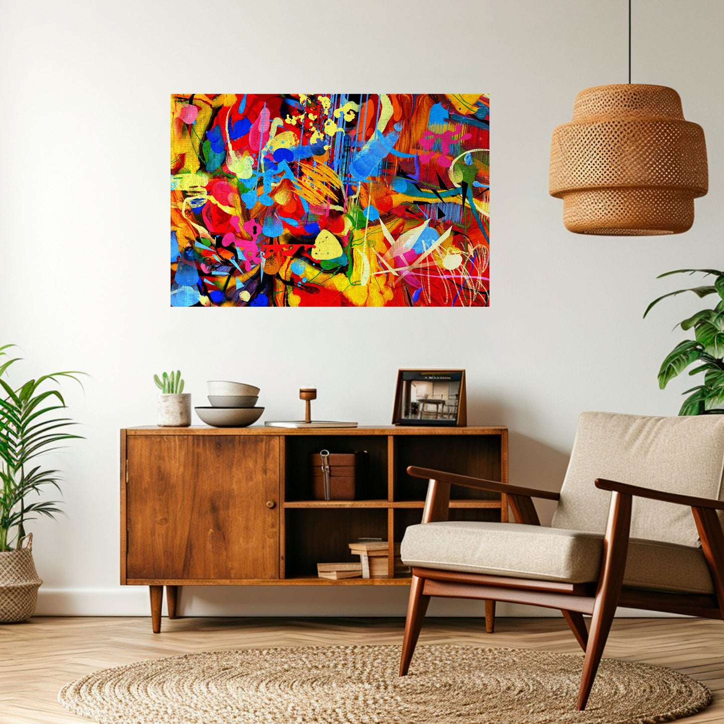 ABSTRACT RHAPSODY horisontell poster med självhäftande text