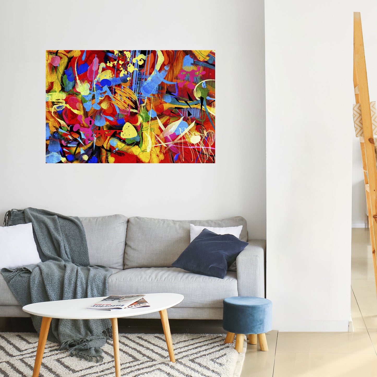 ABSTRACT RHAPSODY horisontell poster med självhäftande text