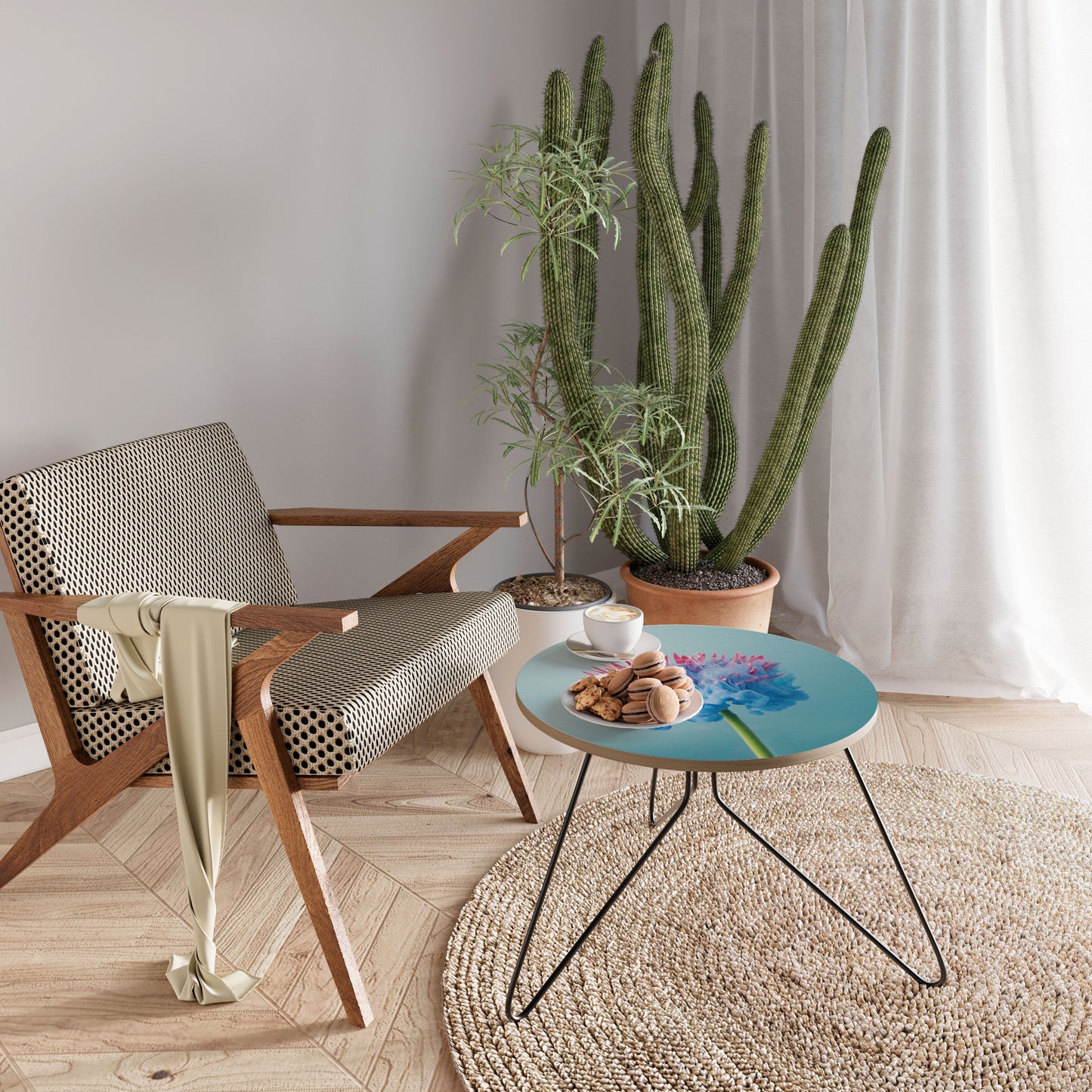 MISTY BLUE EXPLOSION Small Coffee Table