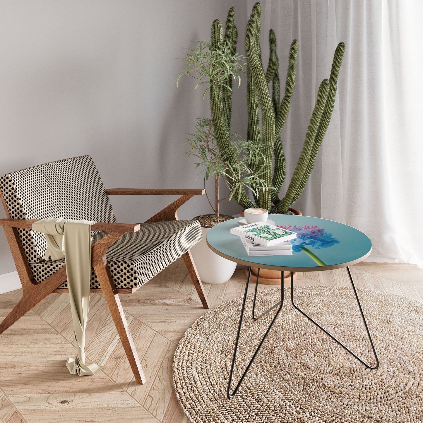 MISTY BLUE EXPLOSION Large Coffee Table
