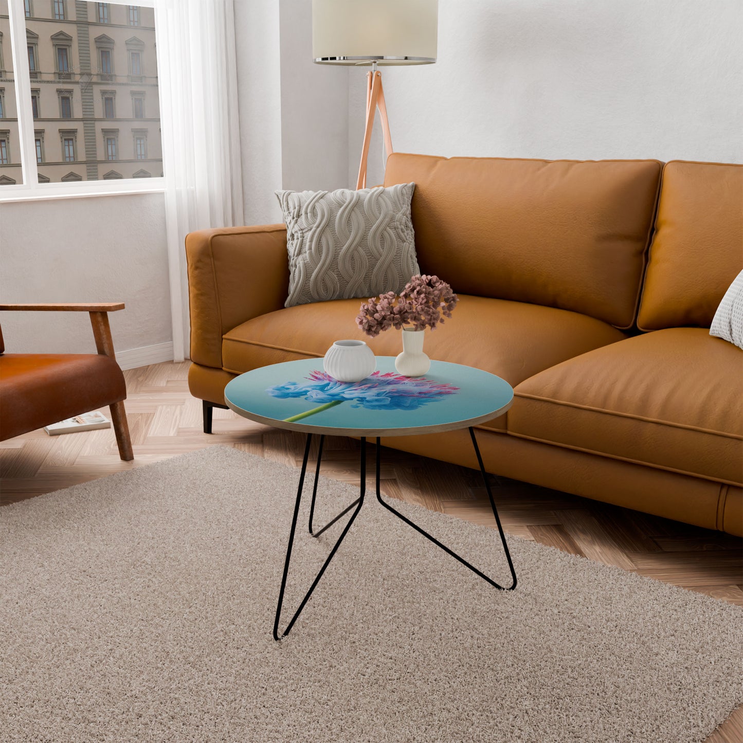 MISTY BLUE EXPLOSION Large Coffee Table
