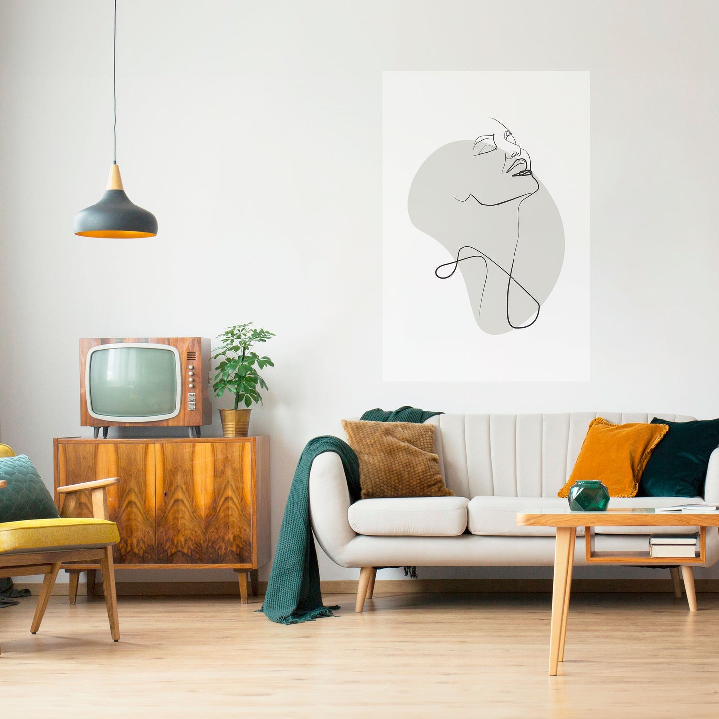 SUBTEMPLICITET Vertikal poster med självhäftande klistermärke