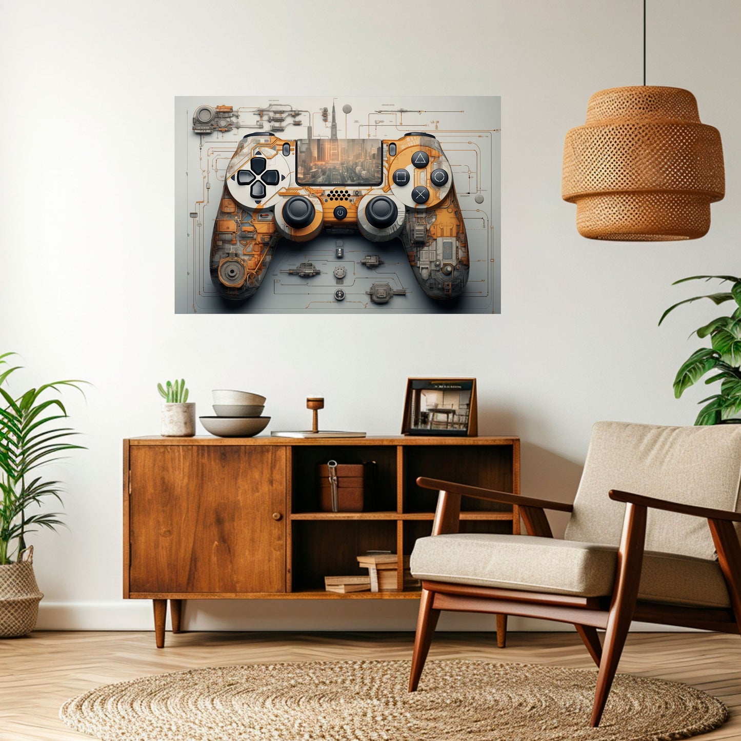 CYBER CHRONICLES PAD Peel and Stick Horizontal Poster