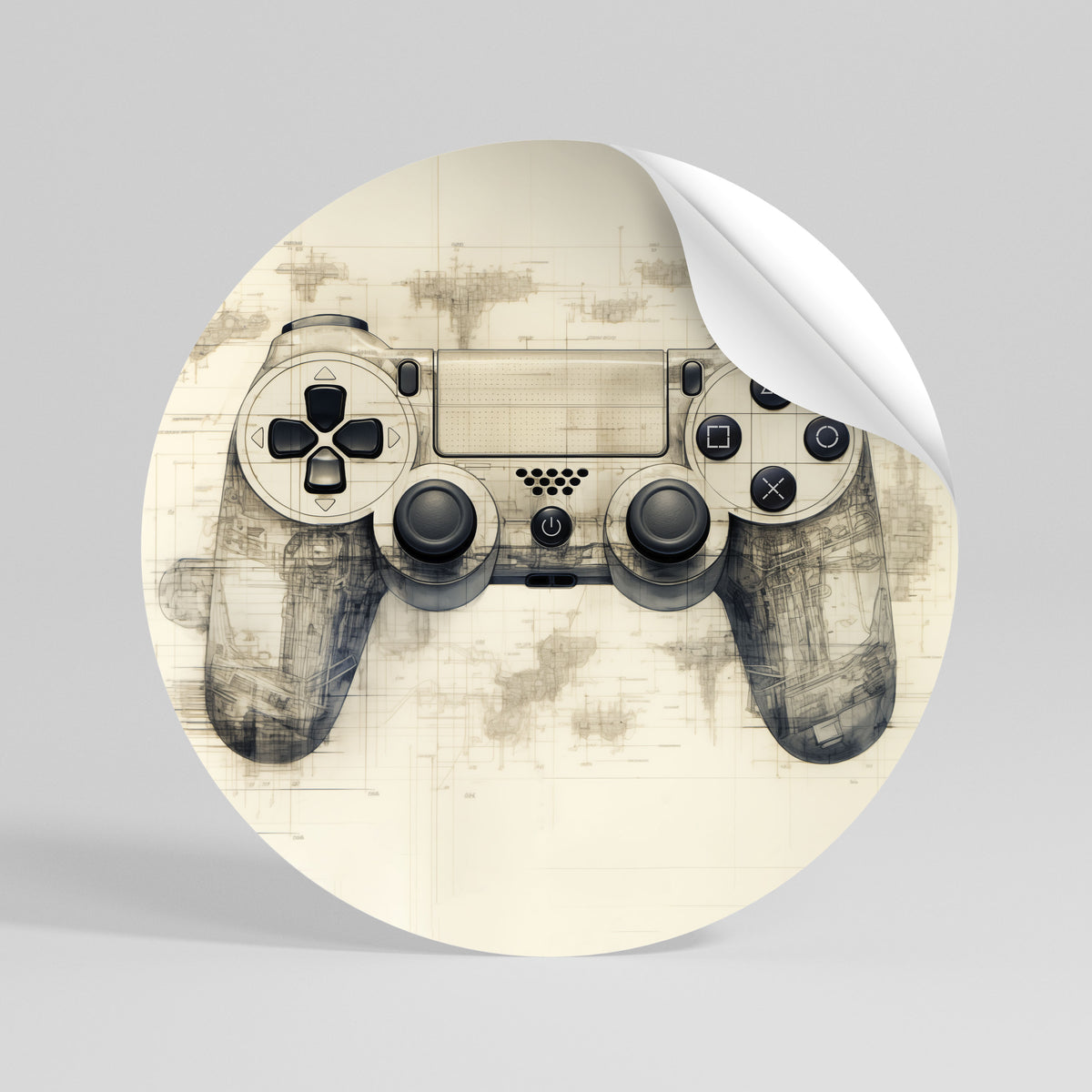 QUANTUM QUEST PAD Rund väggdekal