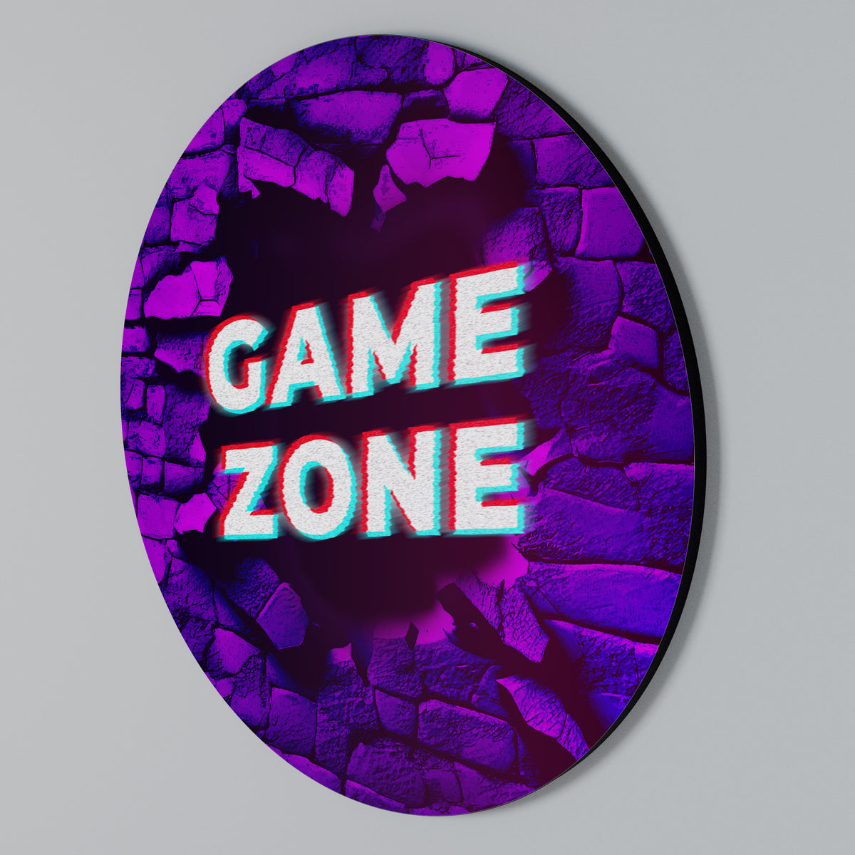 LUMINOUS GAME ZONE Rund väggdekor