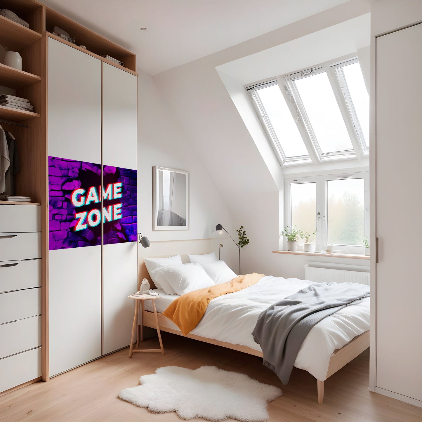 LUMINOUS GAME ZONE Horisontell affisch med självhäftande mönster