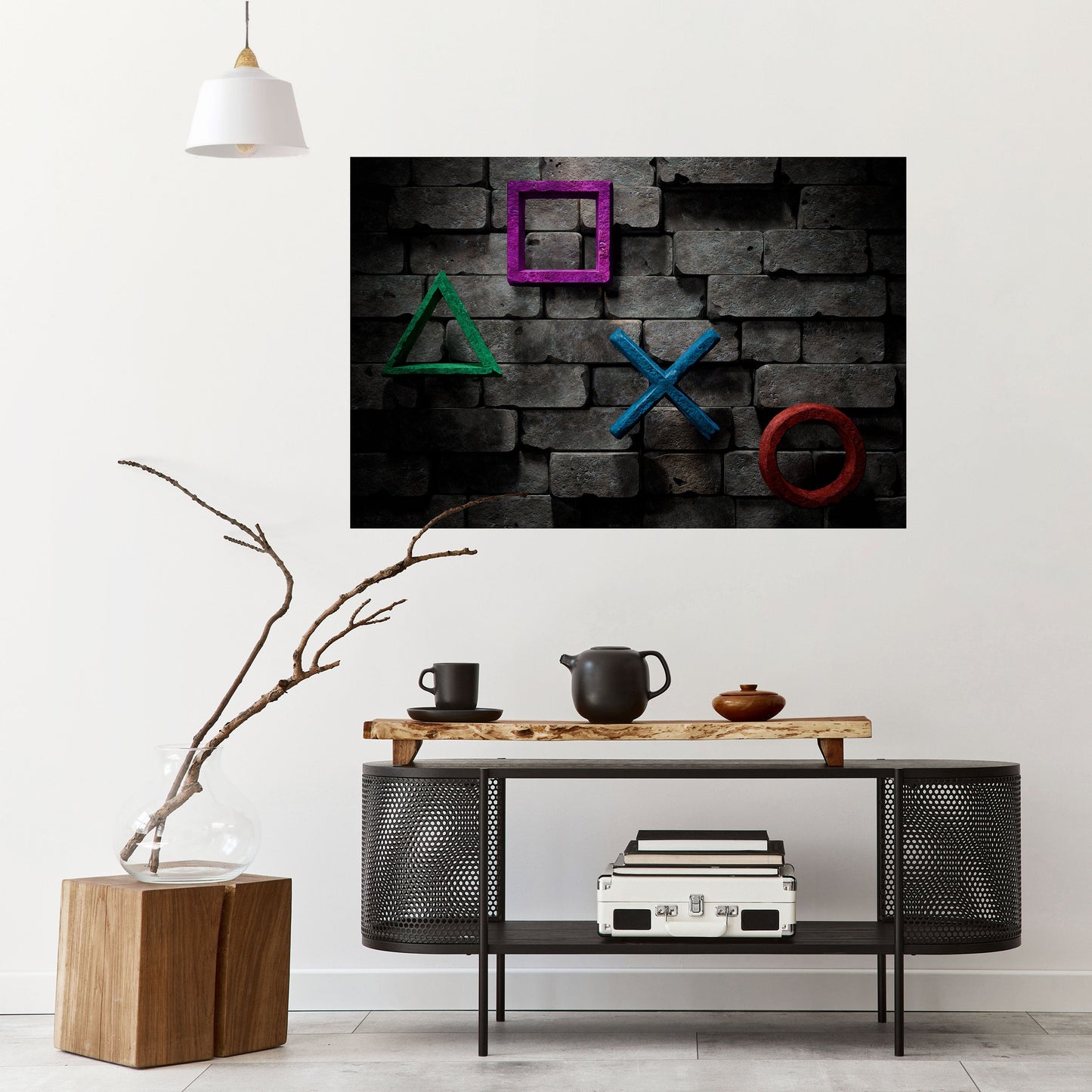 UNDERGOUND CONSOLE ICONS Peel and Stick Horizontal Poster