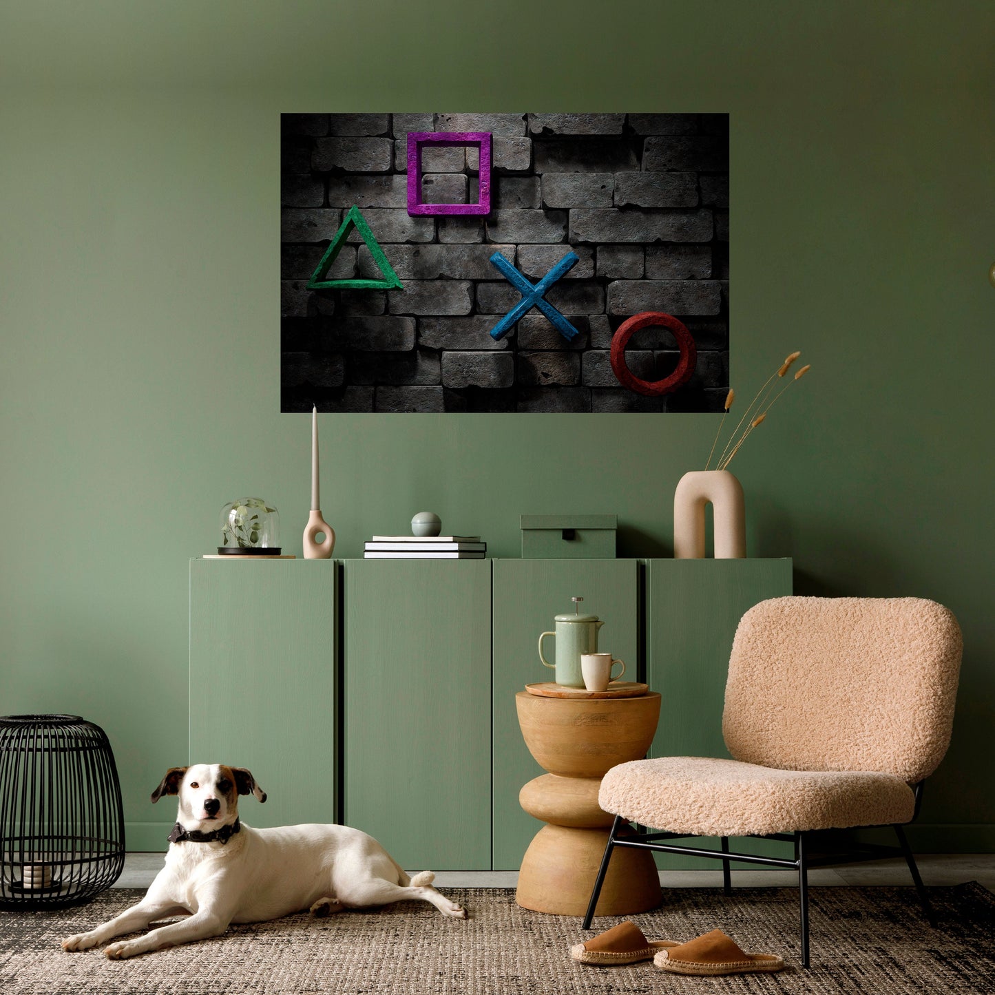 UNDERGOUND CONSOLE ICONS Peel and Stick Horizontal Poster