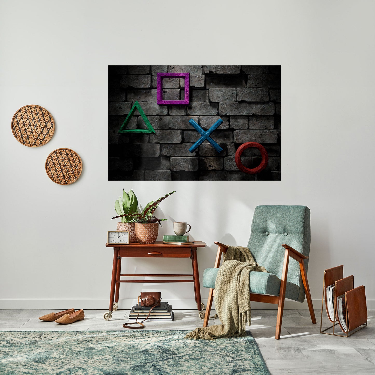 UNDERGOUND CONSOLE ICONS Peel and Stick Horizontal Poster