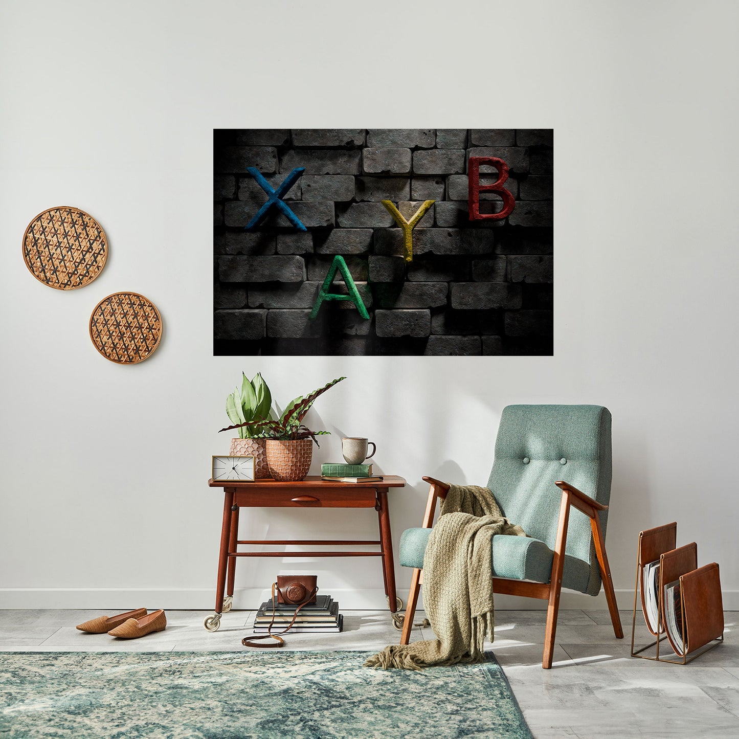 GAMER BRICK LETTERS horisontell affisch med skalbar text