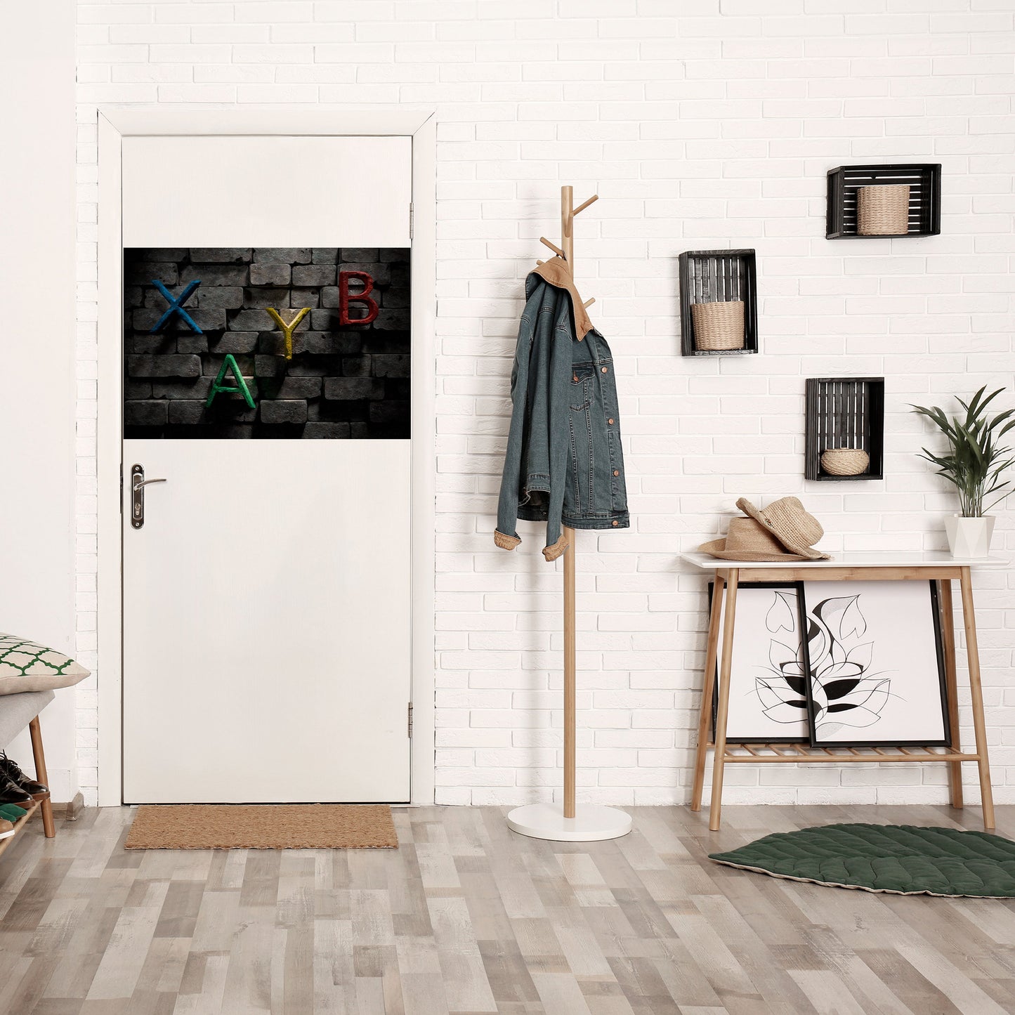 GAMER BRICK LETTERS horisontell affisch med skalbar text