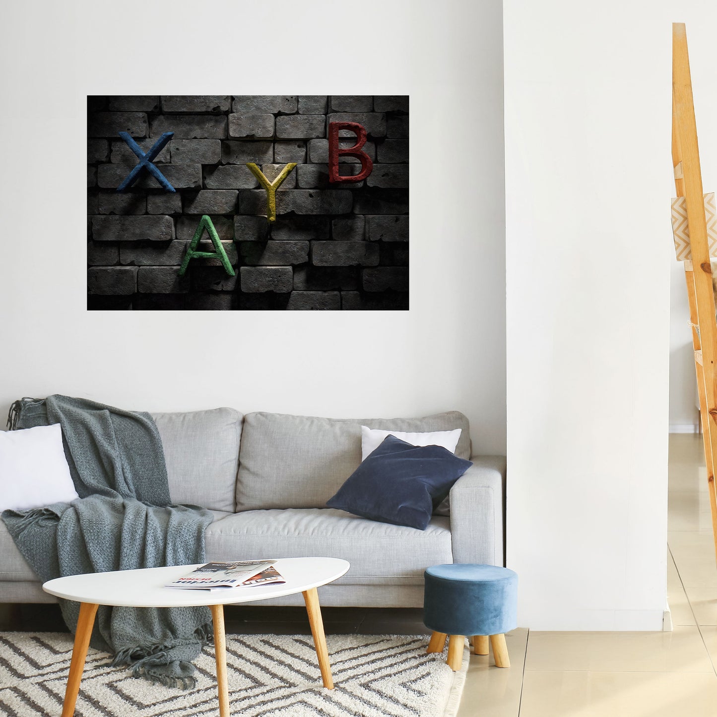 GAMER BRICK LETTERS horisontell affisch med skalbar text