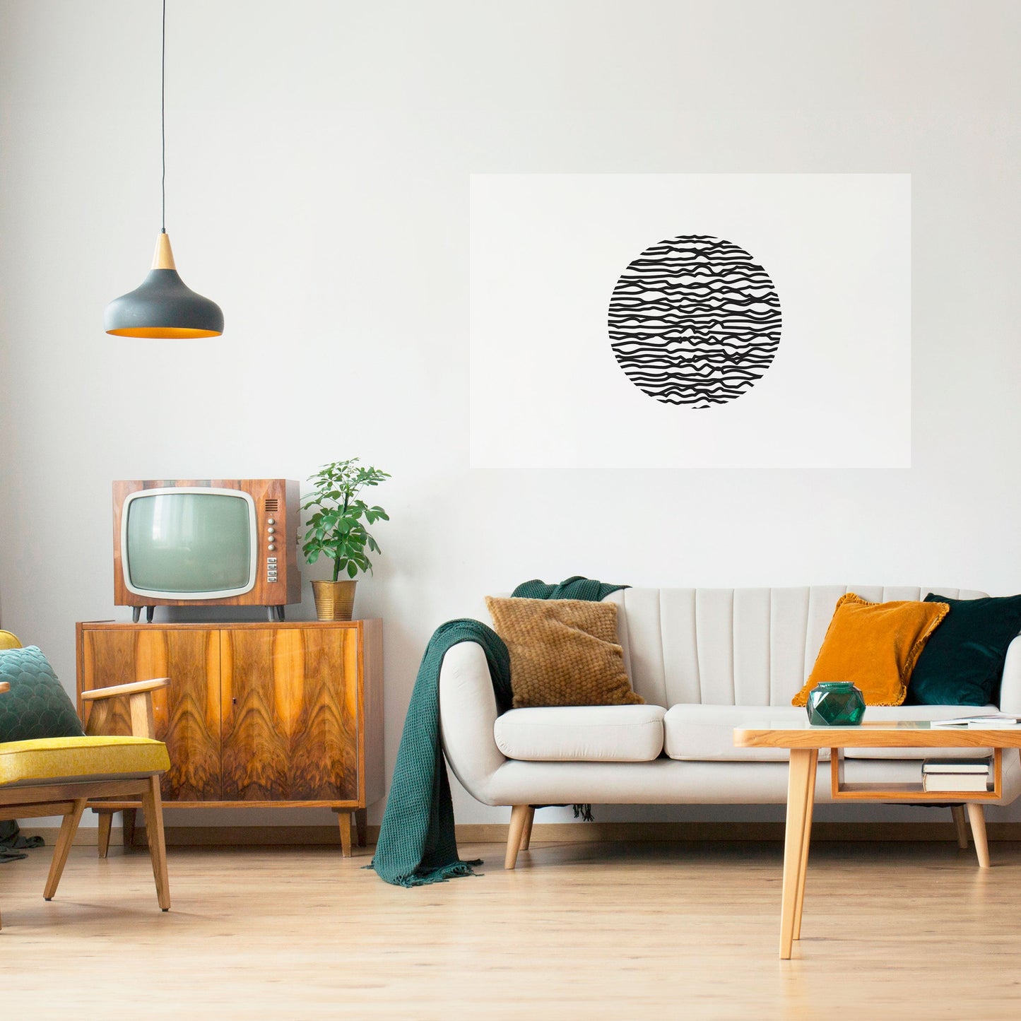 LUNA LINES horisontell affisch med självhäftande motiv