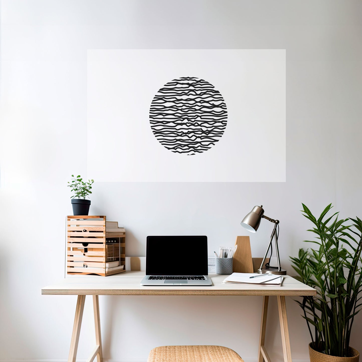 LUNA LINES horisontell affisch med självhäftande motiv