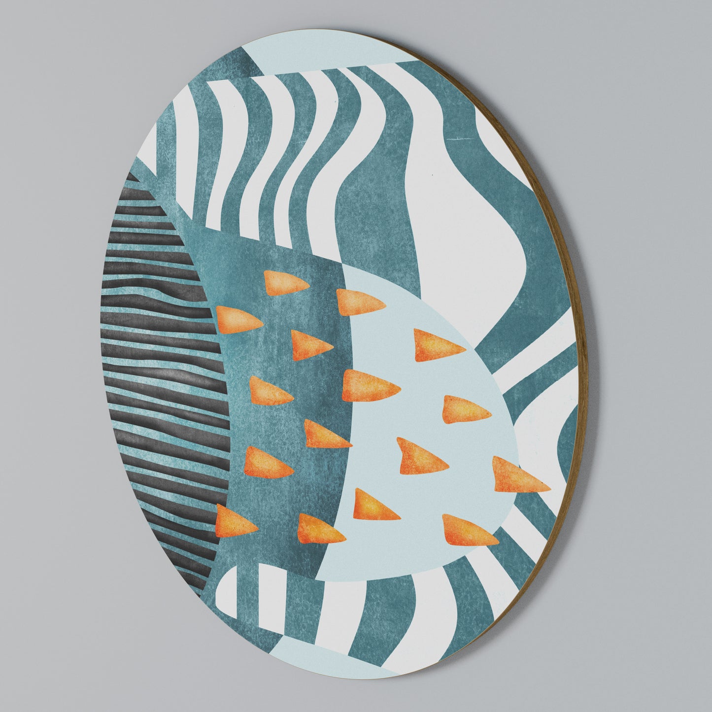 SHROUDED SHAPES Rund väggdekor