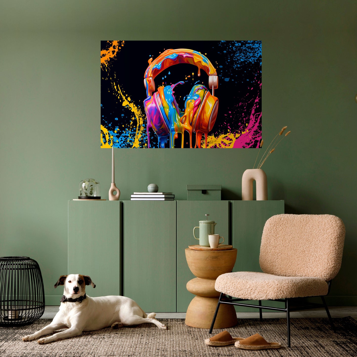 MUSIK ÄR MIN EXTRA HÄRLIGHET Horisontell Poster med självhäftande text