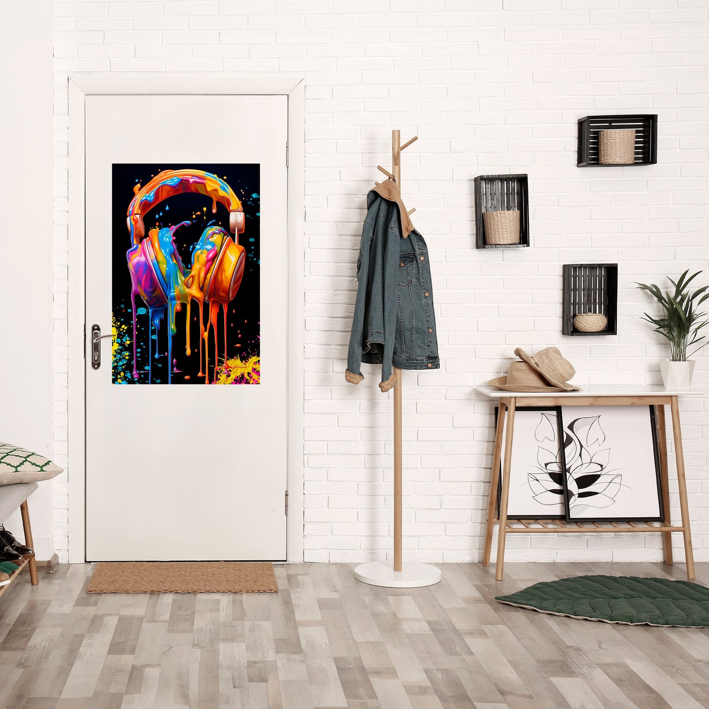 MUSIK ÄR MIN EXTRA DEL - Vertikal poster med självhäftande text